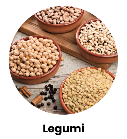ciotole di ceramica che contengono legumi